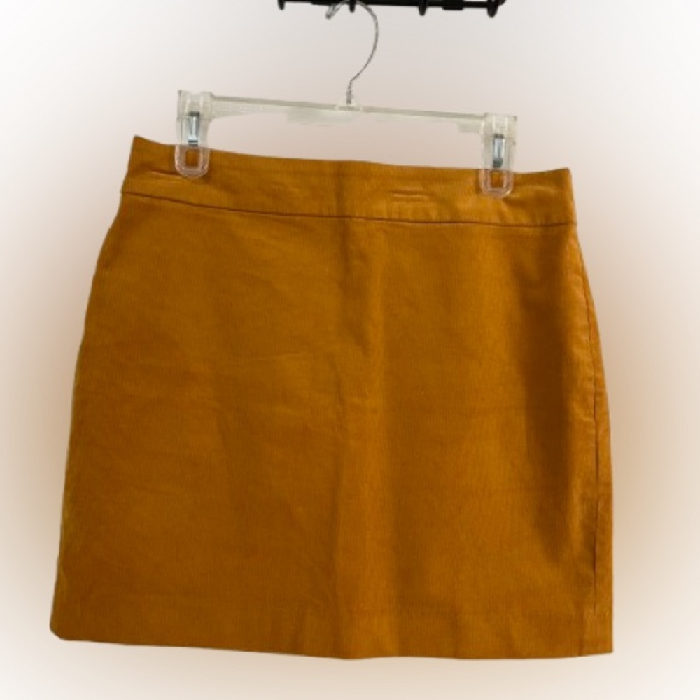 Banana Republic Golden Corduroy Mini Skirt Sz 8
